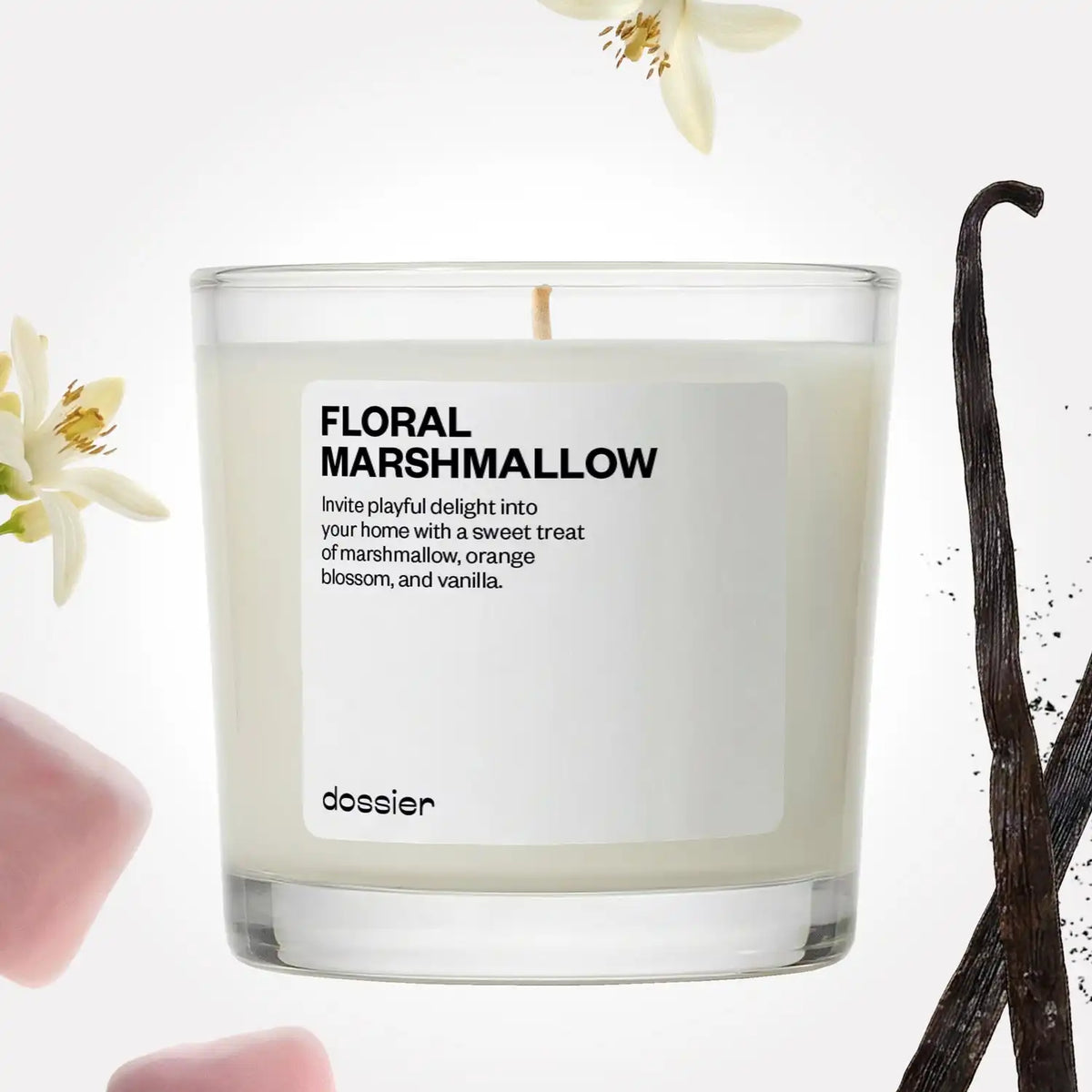 Floral Marshmallow Candle